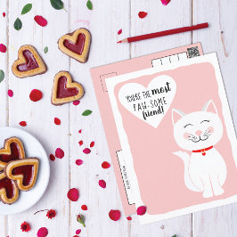 Pawsome Friend Kitty Cat Galentine's Day Gruß Feiertagspostkarte
