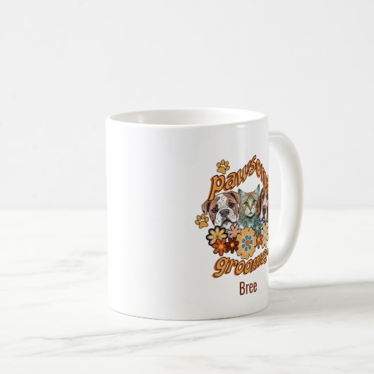 Pawsome Groomer Personalisierte Mug Kaffeetasse (VorderseiteRechts)