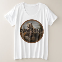 Pawsome Große Größe T-Shirt