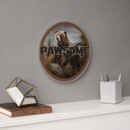 Pawsome Große Wanduhr