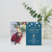 Pawsome Holiday Season Pet Holiday Foto Ankündigungspostkarte (Stehend Vorderseite)