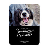 Pawsome Howlidays | Funny Dog Foto Urlaub Magnet (Vertikal)