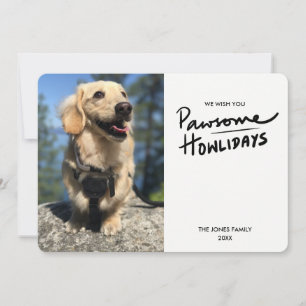 Pawsome Howlidays   Hunde Foto Ferienkarte Feiertagskarte