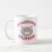 Pawsome Human Cool Cat Cartoon Style Kaffeetasse (Links)
