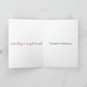 Pawsome Husky Frohe Weihnachtsgrußkarte Feiertagskarte (Innenseite)