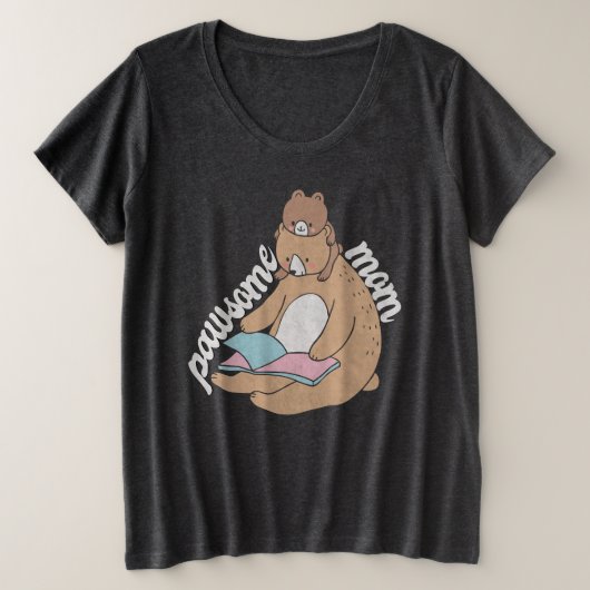 Pawsome Mama Große Größe T-Shirt (Design vorne)