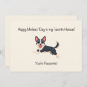 Pawsome Mother Day Feiertagskarte (Vorne/Hinten)