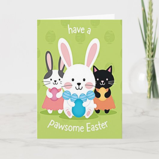 Pawsome Osterkarten für Freunde Karte (Vorderseite)