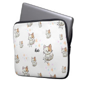 Pawsome Personalisiert Kitty Pattern Gadget Case! Laptopschutzhülle (Vorderseite Links)