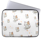 Pawsome Personalisiert Kitty Pattern Gadget Case! Laptopschutzhülle (Vorderseite)