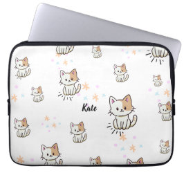 Pawsome Personalisiert Kitty Pattern Gadget Case! Laptopschutzhülle