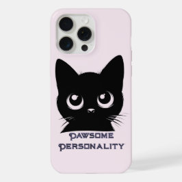 Pawsome Personic Cat Design iPhone 15 Pro Max Hülle