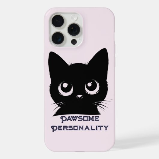 Pawsome Personic Cat Design iPhone Hülle (Rückseite)
