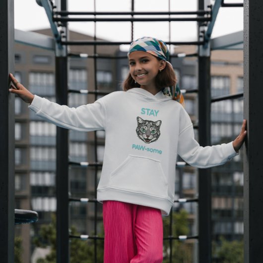 Pawsome pun cat bleibe hoodie