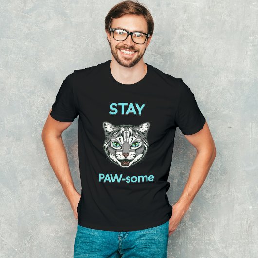 Pawsome pun cat bleibe T-Shirt