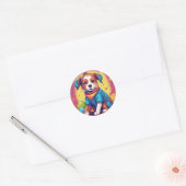 Pawsome Pup: Playful Hund Sticker (Umschlag)