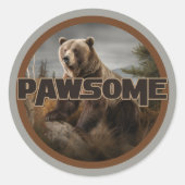 Pawsome Runder Aufkleber (Vorderseite)