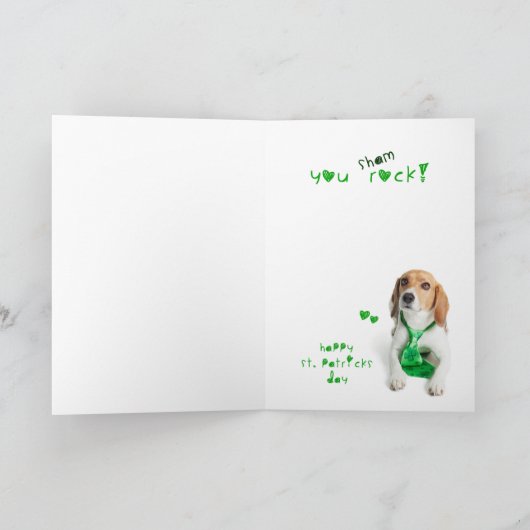Pawsome Tag St. Patricks KinderBeagle Karte (Innenseite)