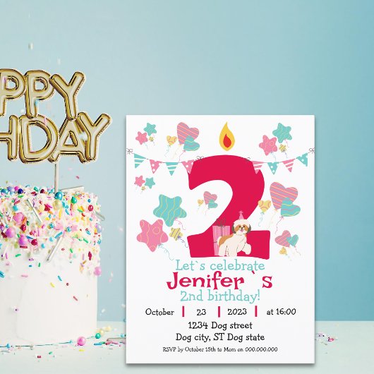 Pawsome Two: Doggie Delight Birthday Postkarte