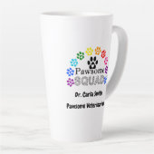 Pawsome Veterinarian Individuelle Name Milchtasse (Rechte Ecke)