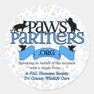 PawsPartners.org Logo-Geber Runder Aufkleber