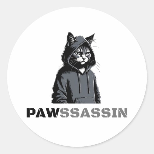 Pawssassin Cat Sticker (Vorderseite)