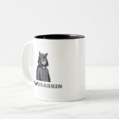 PAWSSASSIN - Hood Cat Coffee Mug Zweifarbige Tasse (Vorderseite Links)