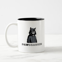PAWSSASSIN - Hood Cat Coffee Mug Zweifarbige Tasse