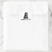 Pawssassin-Katzenaufkleber Runder Aufkleber (Tasche)