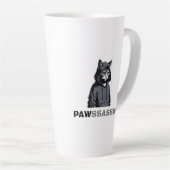 PAWSSASSIN Latte Mug – Hood Cat Energy Milchtasse (Rechte Ecke)