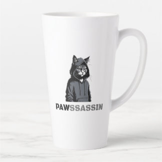 PAWSSASSIN Latte Mug – Hood Cat Energy Milchtasse
