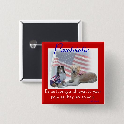 pawtriotisch button (Vorne & Hinten)