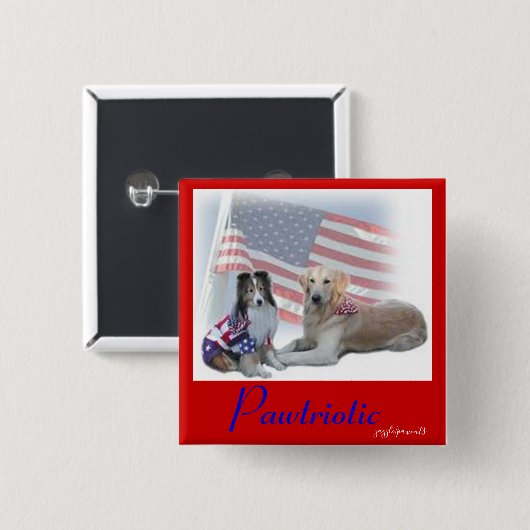 Pawtriotische Hunde Button (Vorne & Hinten)