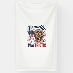 Pawtriotischer Hund Patriotisches Vintage-Shirt-De Banner