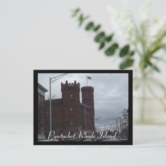 Pawtucket, Insel Rhode Postkarte (Stehend Vorderseite)