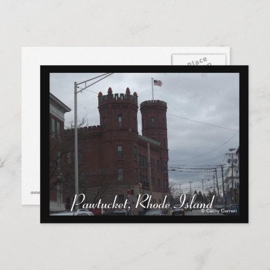 Pawtucket, Insel Rhode Postkarte (Vorne/Hinten)