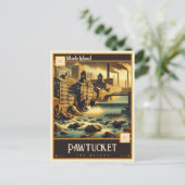 Pawtucket, Insel Rhode | VINTAG Postkarte (Stehend Vorderseite)