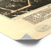 Pawtucket Rhode Island 1891 Antique Panoramabalkar Poster (Ecke)