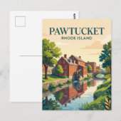 Pawtucket, Rhode Island Postkarte (Vorne/Hinten)