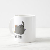 Pawtumn niedlich Herbst Kitty Cat Pub Kaffeetasse (Vorderseite Links)