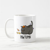 Pawtumn niedlich Herbst Kitty Cat Pub Kaffeetasse (Links)