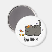Pawtumn niedlich Herbst Kitty Cat Pub Magnet (Vorderseite/Rückseite)