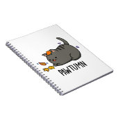 Pawtumn niedlich Herbst Kitty Cat Pub Notizblock (Rechte Seite)