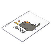 Pawtumn niedlich Herbst Kitty Cat Pub Notizblock (Linke Seite)