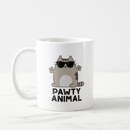 Pawty Animal Funny Party Cat Puff Kaffeetasse (Links)