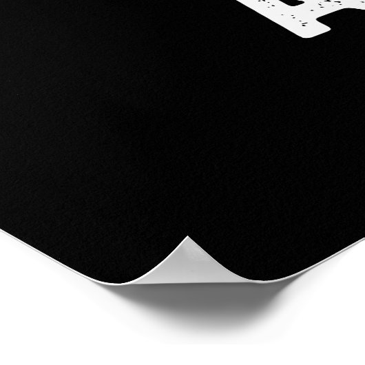 Pawty Animal Funny Party Dog Pun Dark BG Poster (Ecke)