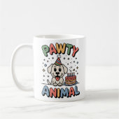 Pawty Animal | Pet Celebration Humor Kaffeetasse (Links)