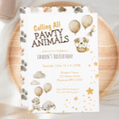 Pawty Animal Puppy Dog Geburtstag Einladung