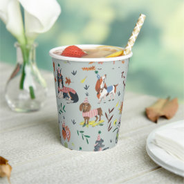 Pawty Blue Dog Welpe Birthday Party lasse Pappbecher