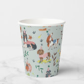 Pawty Blue Dog Welpe Birthday Party lasse Pappbecher (Vorderseite)